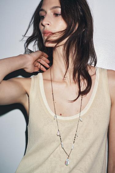 DOUBLE LAYER KNIT TOP - Sand by Zara - Image 4