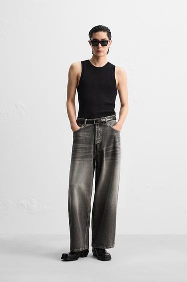 SUPER BAGGY FIT JEANS - Charcoal by Zara