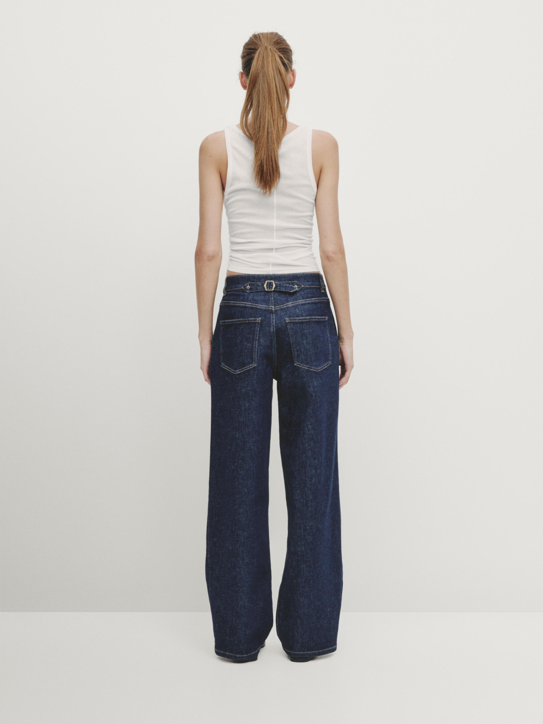 Zara jeans high shops rise