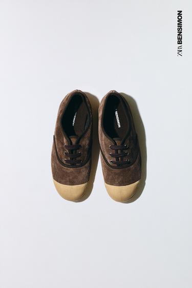 BENSIMON ® X ZARA LEATHER PLIMSOLLS - Brown by Zara