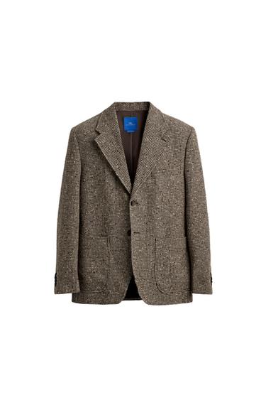 XHAKETË ME STRUKTURË LESH - PAMBUK AARON LEVINE X ZARA - Kafe nga Zara