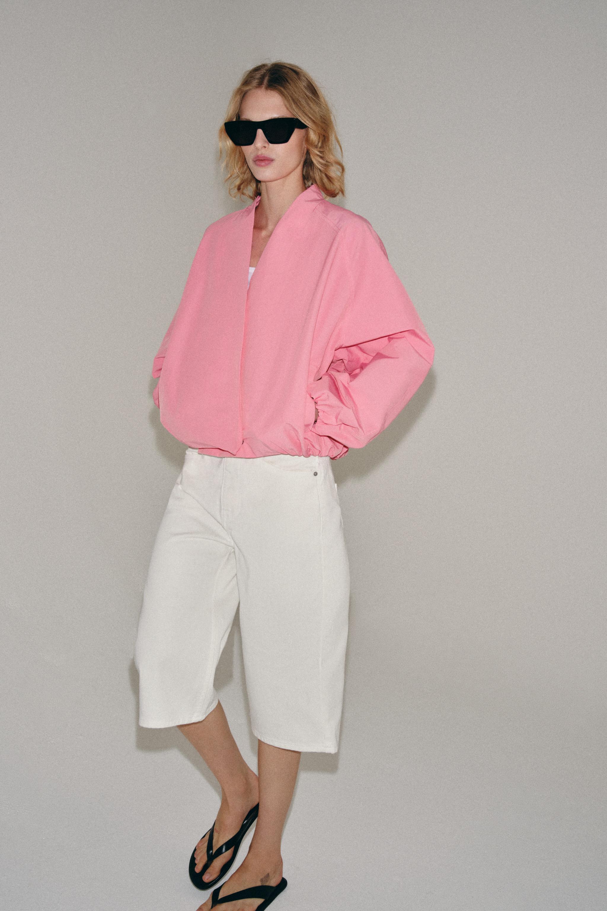 Zara ZW COLLECTION BOMBER CEKET görsel 8