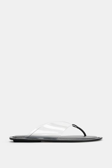 VINYL STRAP SANDALS - Transparent by Zara