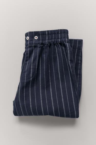 AGES 6-14 / STRIPED PYJAMAS WITH BOW DETAIL - Blue by Zara