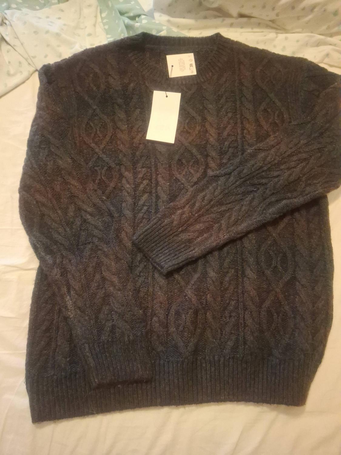 TEXTURED CABLE-KNIT JUMPER | SECOND HAND | Zara Preowned