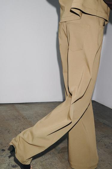 ZW COLLECTION VOLUME TROUSERS - camel by Zara - Image 4