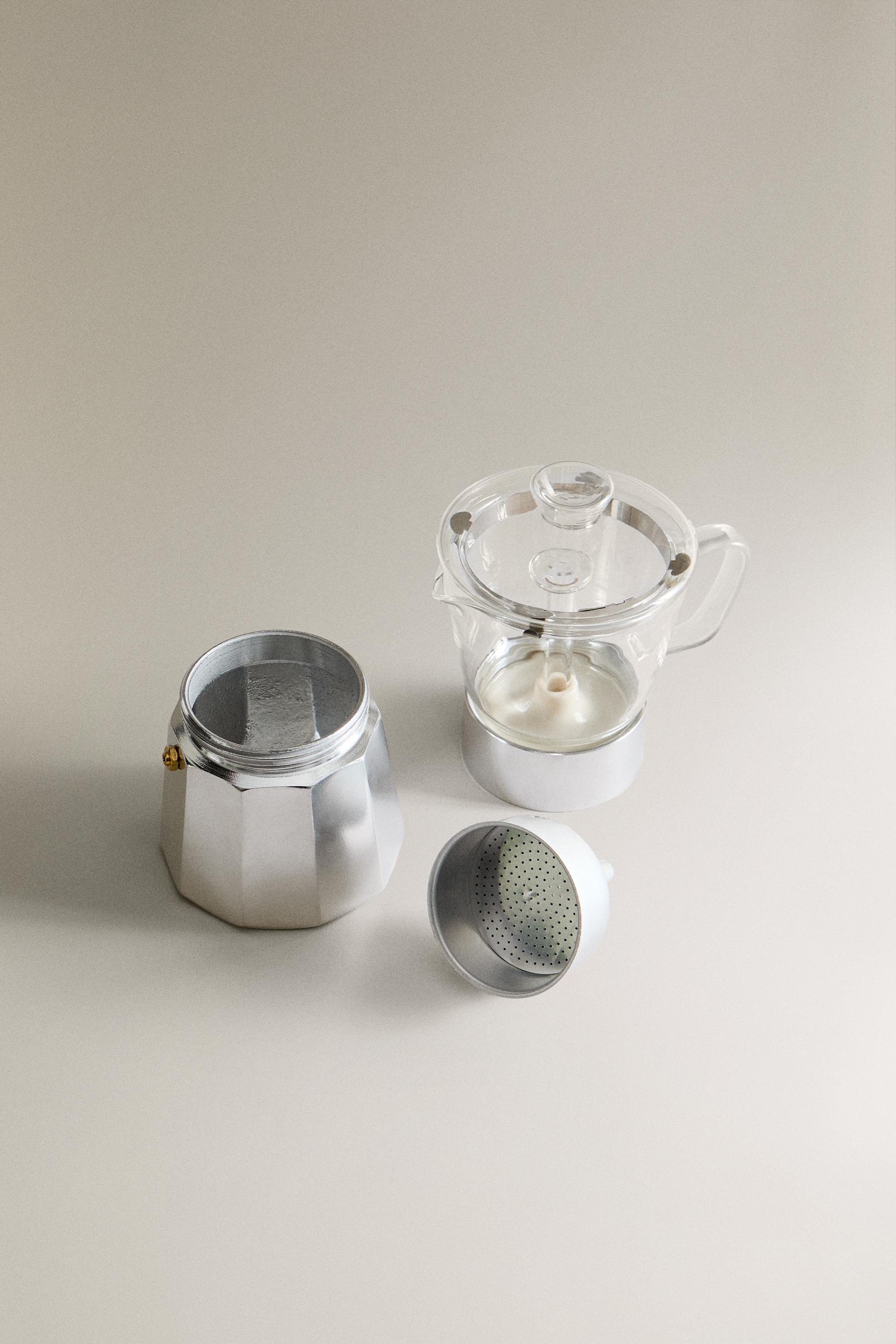 6-CUP BOROSILICATE GLASS ITALIAN COFFEE MAKER - Cream | ZARA