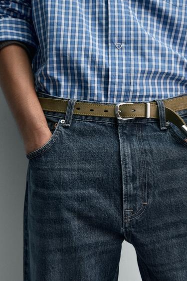 CEINTURE EN CUIR DAIM ÉDITION LIMITÉE - Beige de Zara - Image 1
