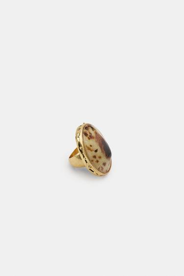 PACK OF 2 METAL SHELL RINGS - Golden by Zara - Image 3