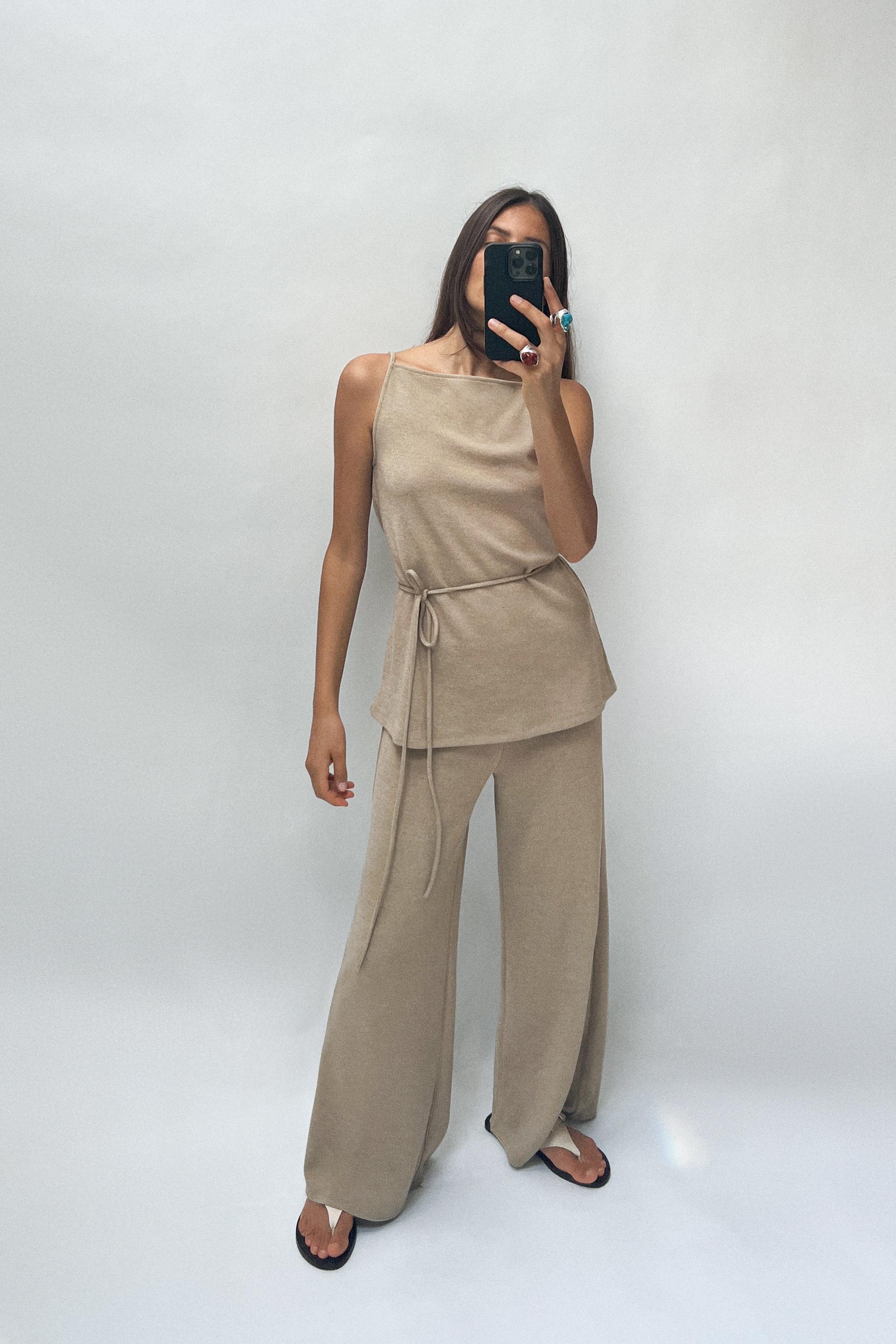 SOFT PIQUE TOP AND TROUSERS CO ORD ZARA Cambodia