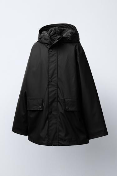 WATER-REPELLENT COATED PARKA - Black by Zara - Image 1