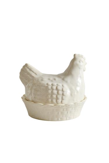 TARRO CERÁMICA GALLINA - Crema de Zara