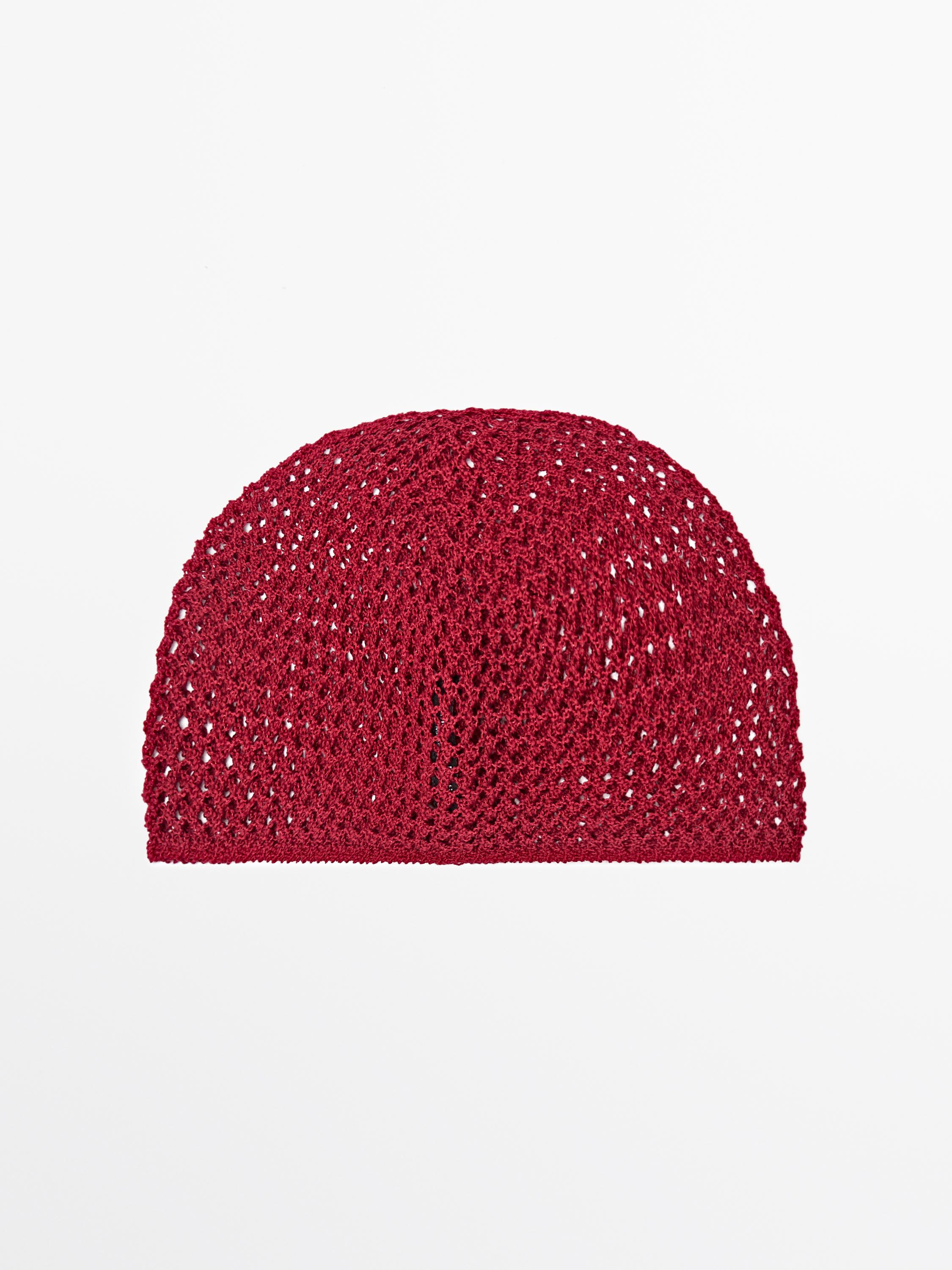Cotton blend crochet beanie