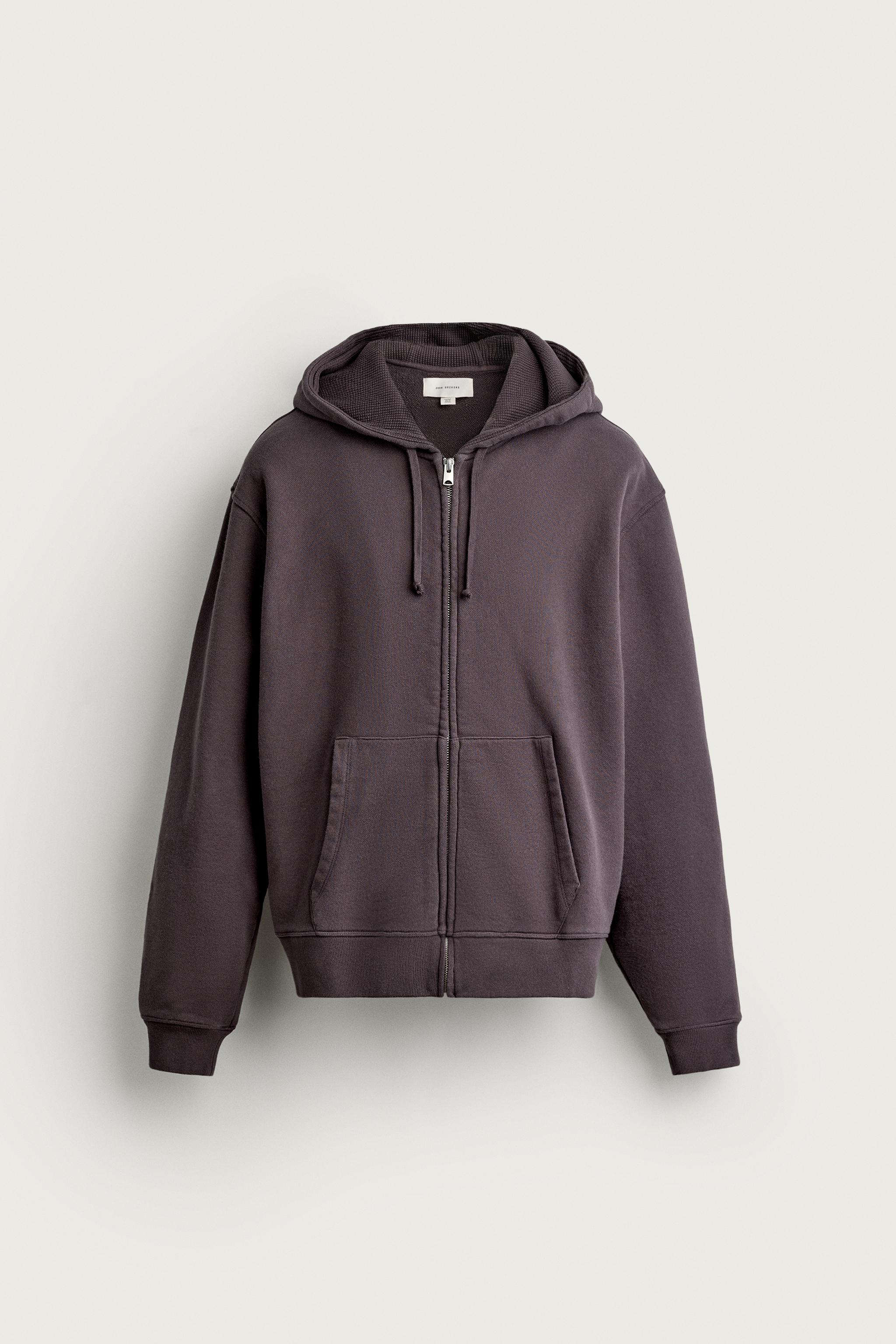 WASHED ZIP-UP HOODIE
