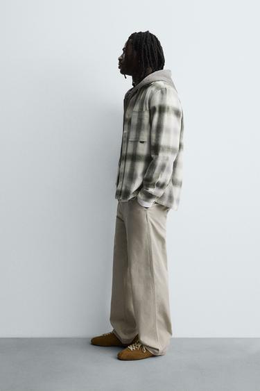 CHEMISE À CARREAUX EN FLANELLE - Vert / Écru de Zara - Image 3