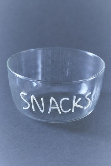 BOROSILICATE BOWL WITH SLOGAN -  by Zara