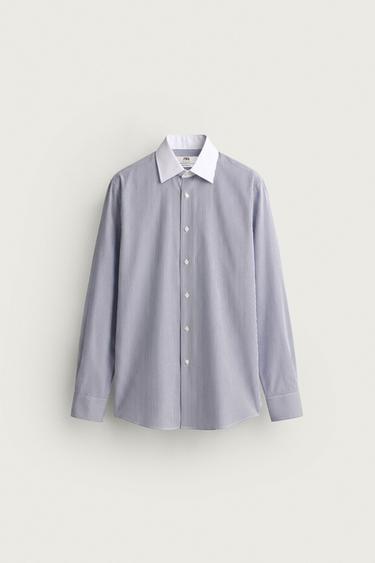 CAMISA RAYAS CONTRASTE SANTA EULALIA BARCELONA 1843 X ZARA - rayas de Zara