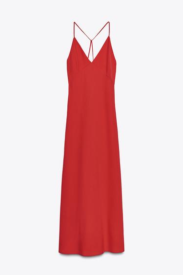 ZW COLLECTION CAMISOLE DRESS - Red by Zara
