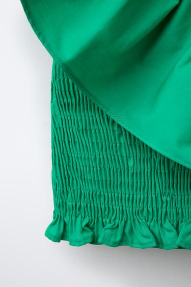 TOP À VOLANTS - Vert de Zara - Image 3