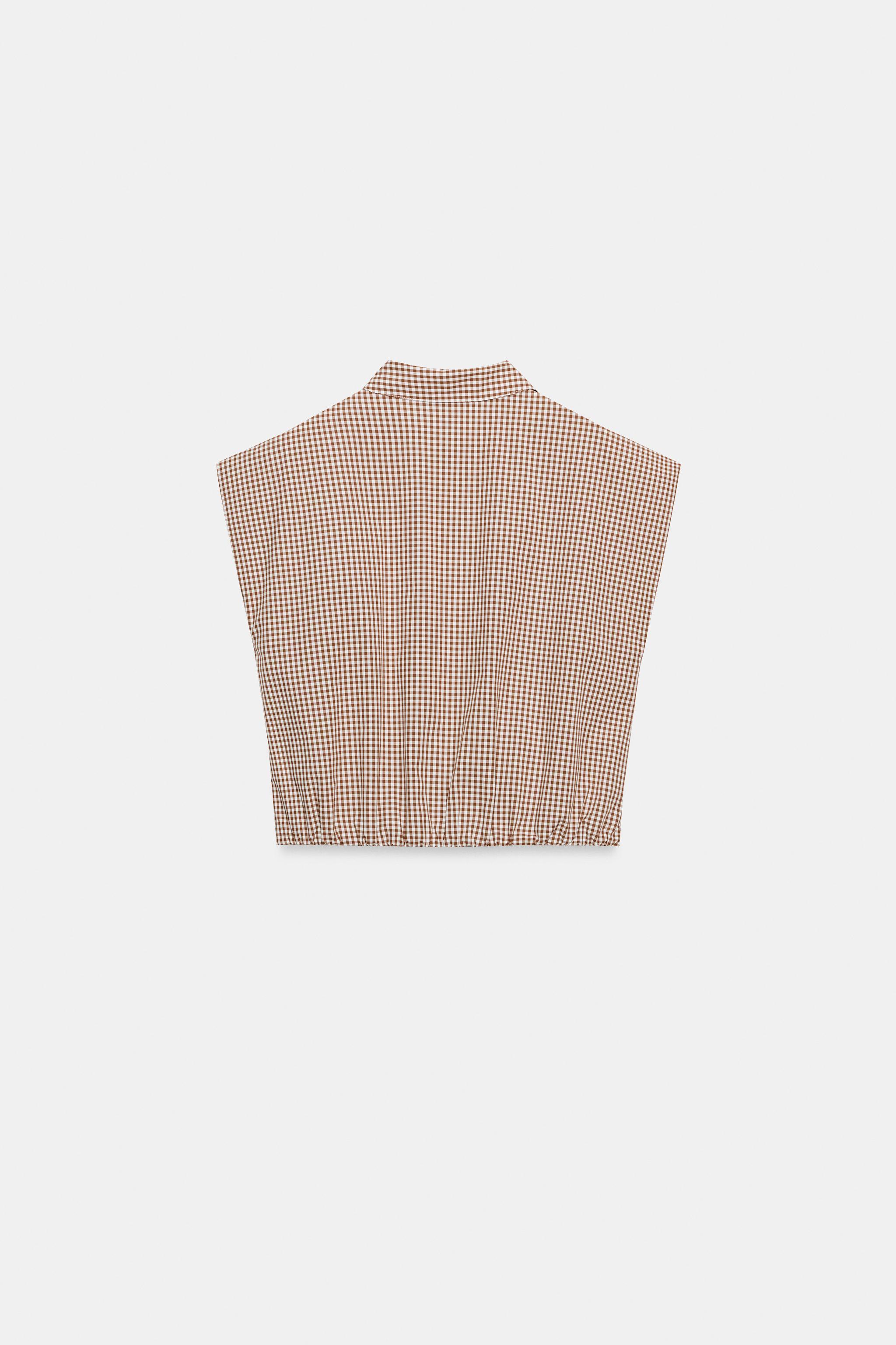 CHEMISE COURTE À CARREAUX VICHY