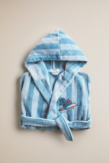 KIDS' DINOSAUR DRESSING GOWN - أزرق الخاص بـ Zara