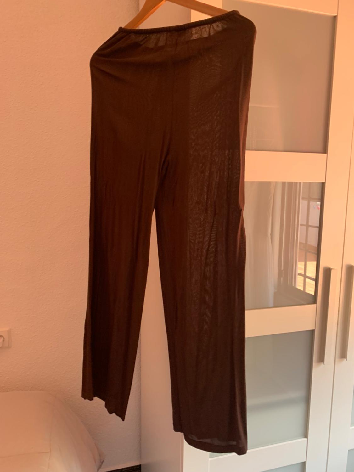 FLARED SATIN-FINISH TROUSERS - Image 2