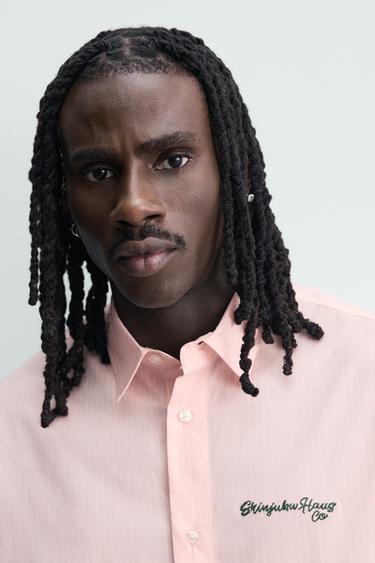 CHEMISE À RAYURES IMPRIMÉ COMBINÉ - Rose de Zara - Image 4