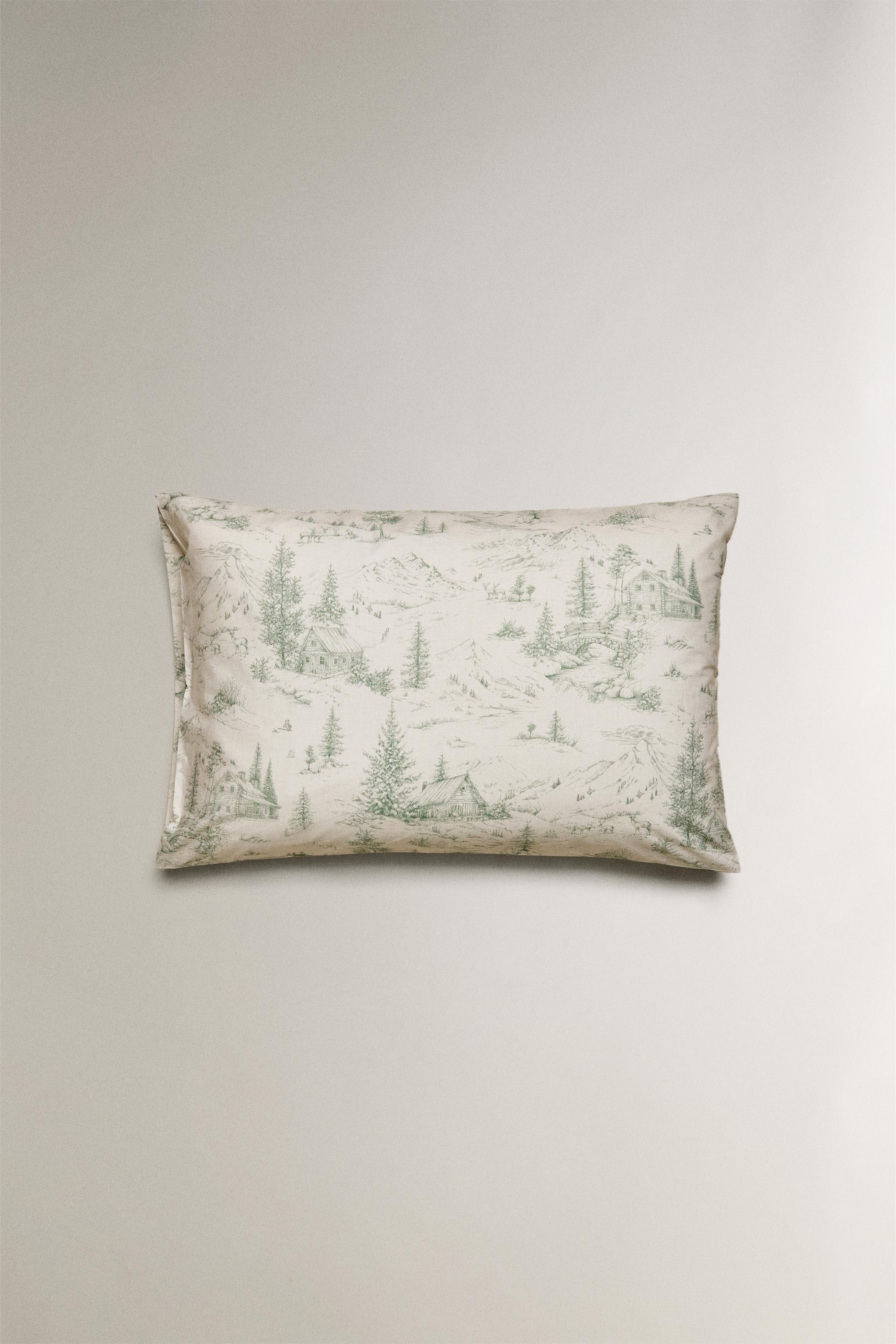 TOILE DE JOUY CHRISTMAS PERCALE PILLOWCASE