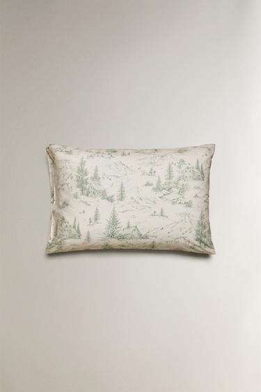 CHRISTMAS TOILE DE JOUY PERCALE PILLOWCASE - Beige by Zara - Image 3