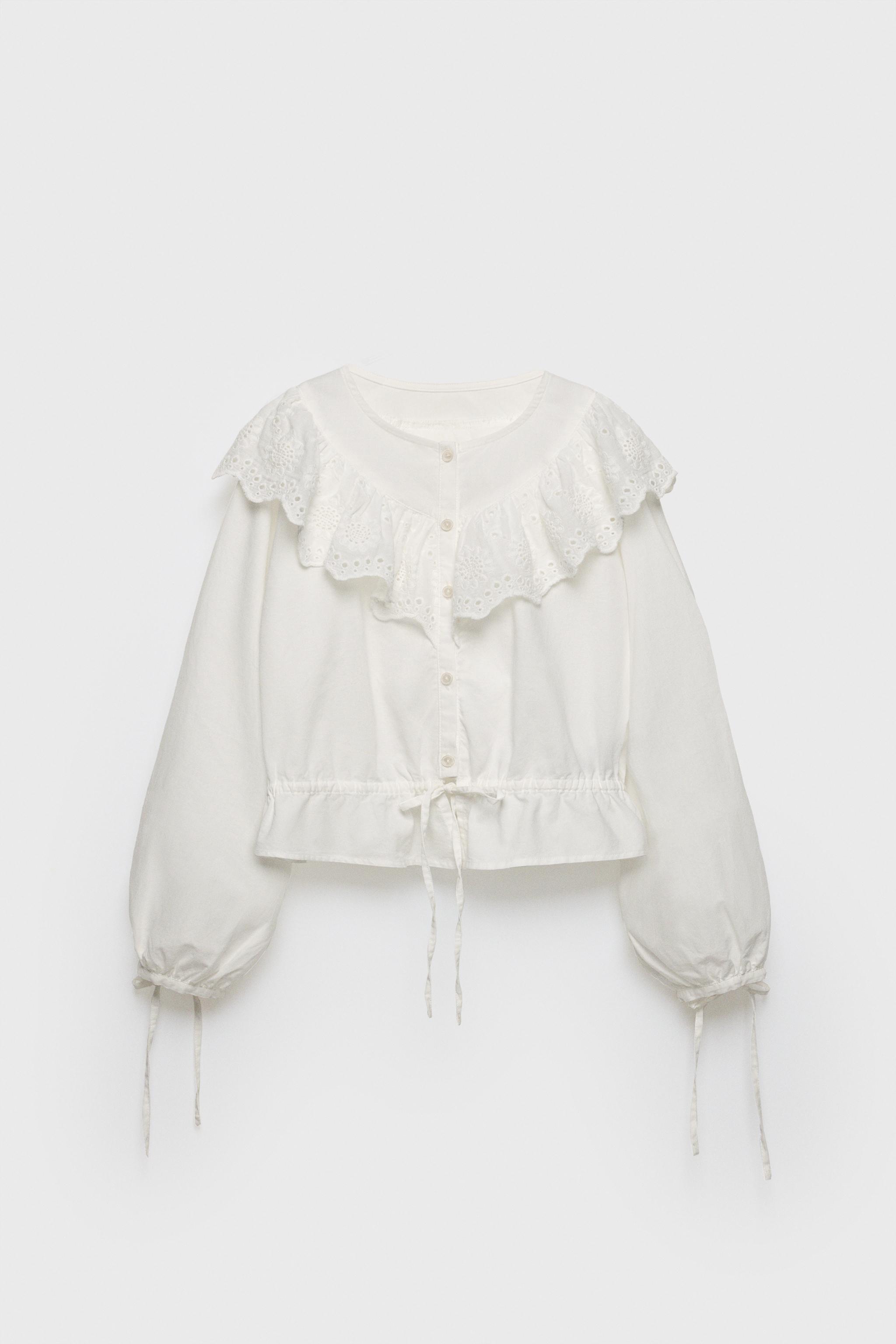 Retailer Zara Tied Ruffled Blouse