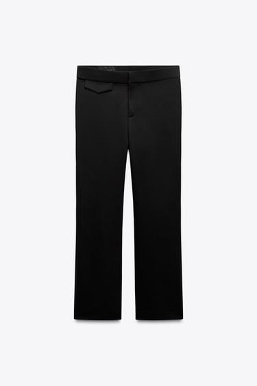 MINI FLARE TROUSERS - Black by Zara