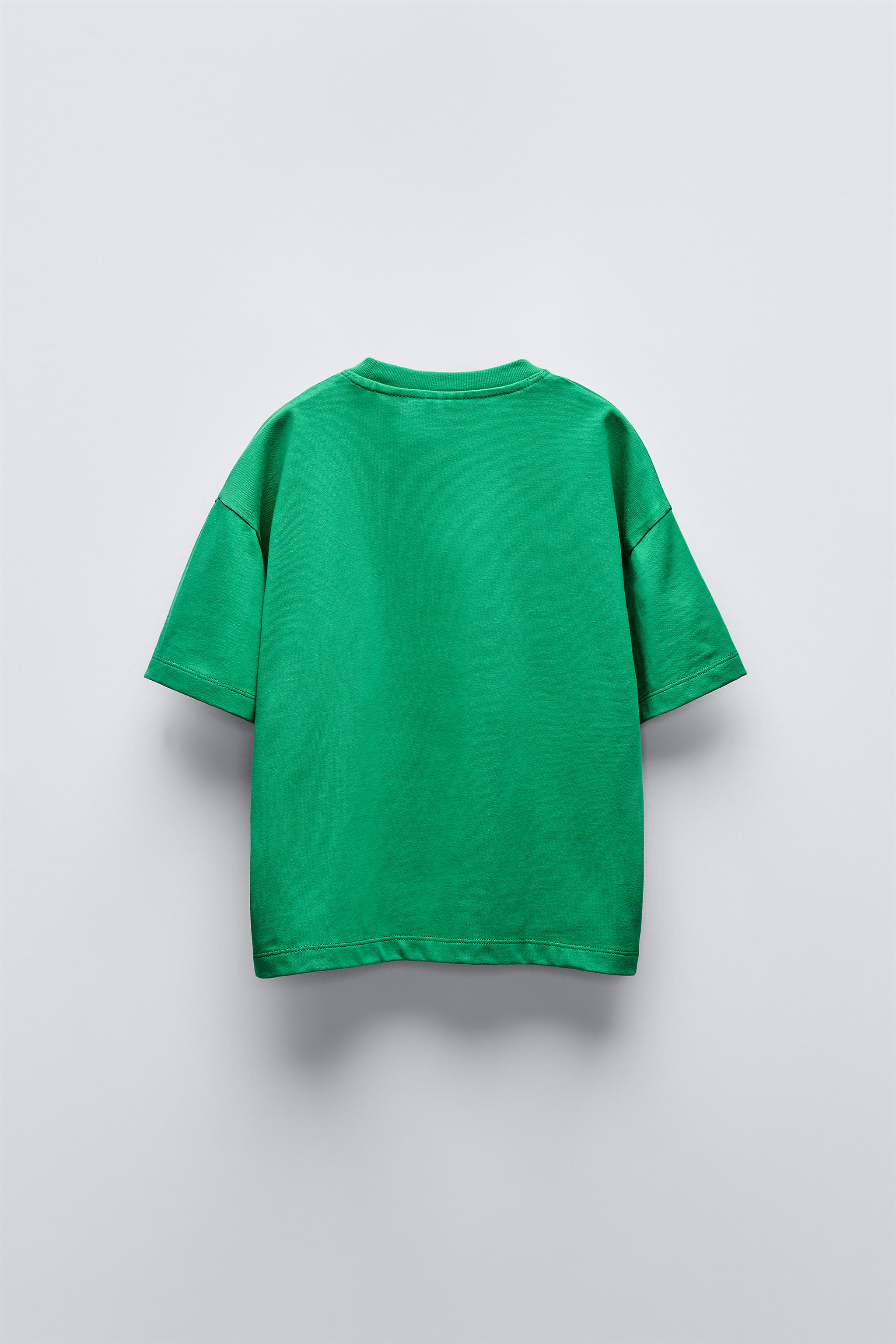 Camiseta verde niño zara sale