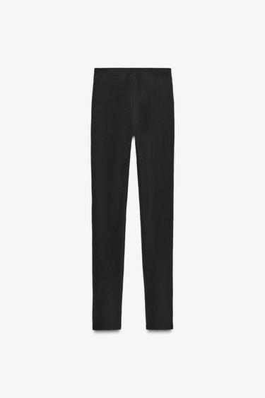 OTTOMAN LEGGINGS WITH BUTTONS - Black by Zara - Image 7