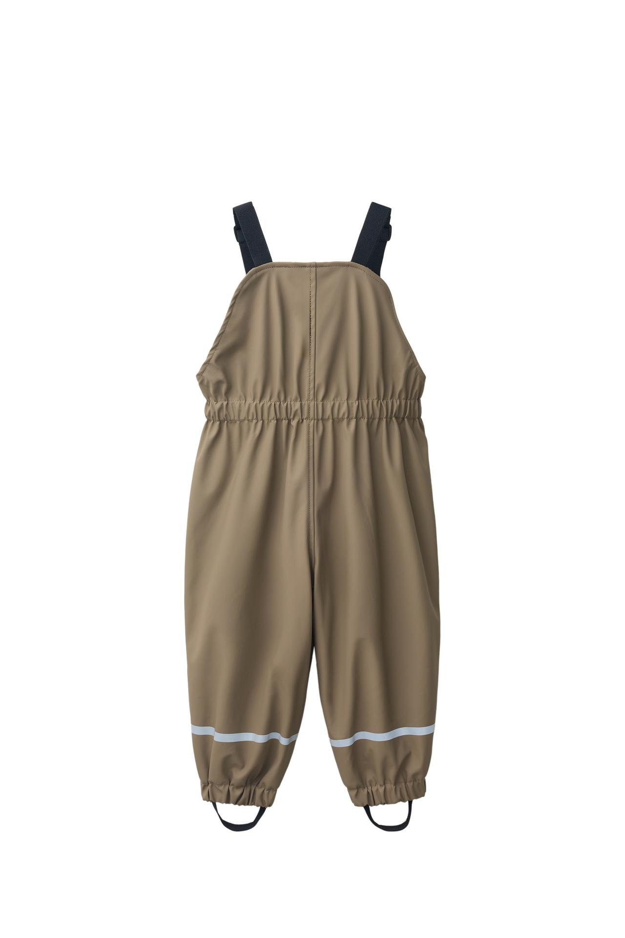 WATER-RESISTANT RUBBERIZED OVERALLS — Brown / Taupe