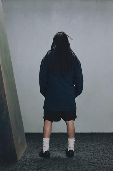 WASHED CANVAS OVERSHIRT X SR_A - Navy blue de Zara - Image 5