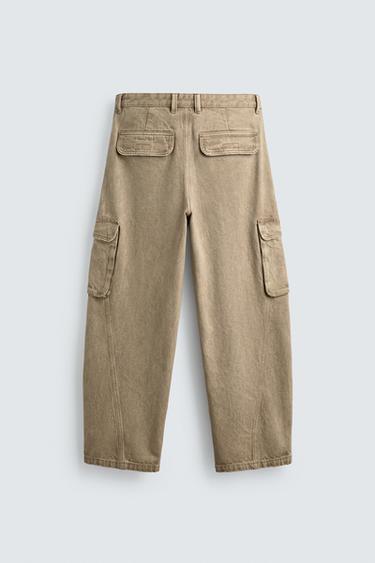 PANTALON CARGO COUPE BALLON - Beige de Zara - Image 7