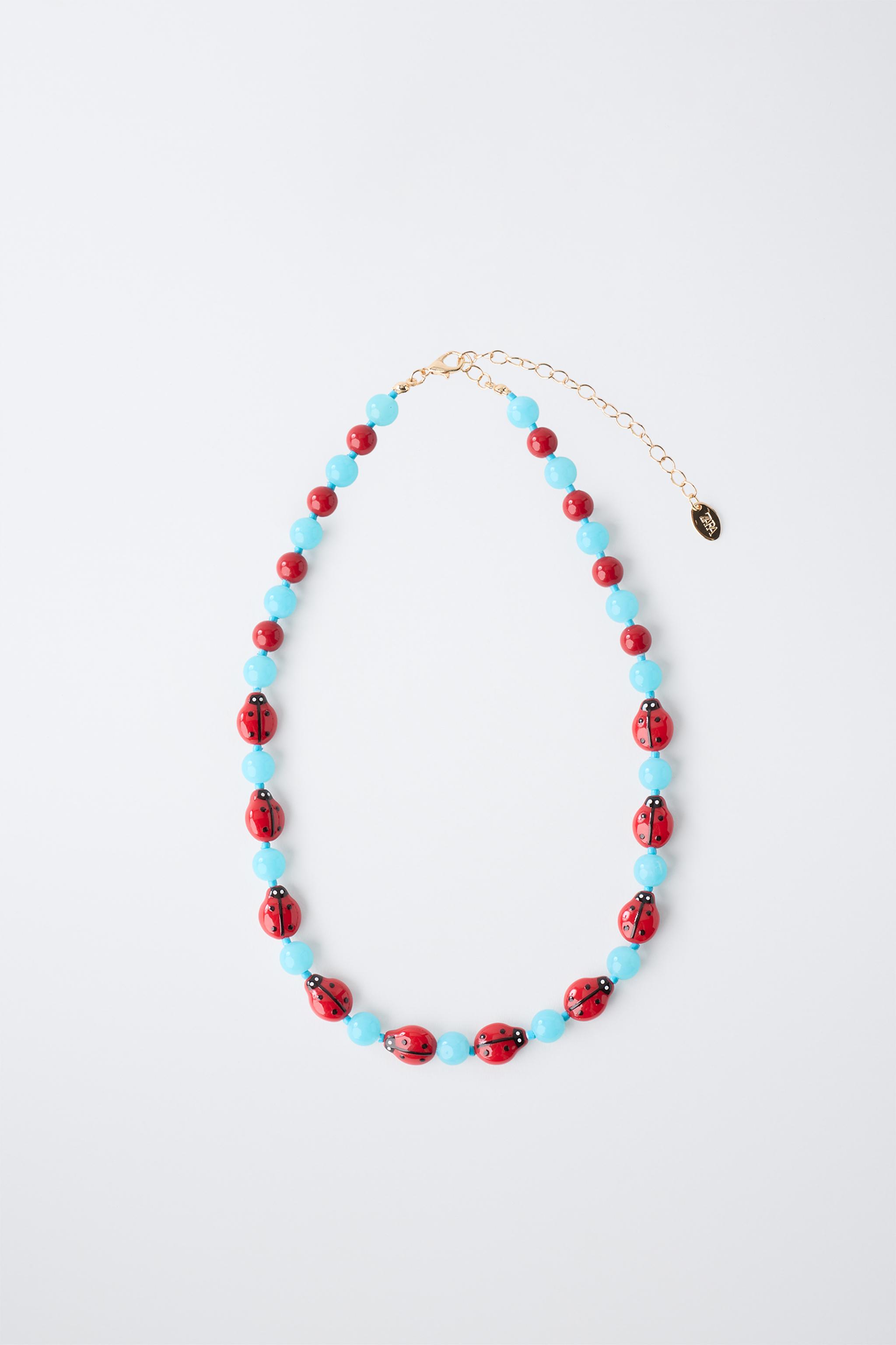 Детские аксессуары Zara LADYBUG BEADED NECKLACE — фото 4