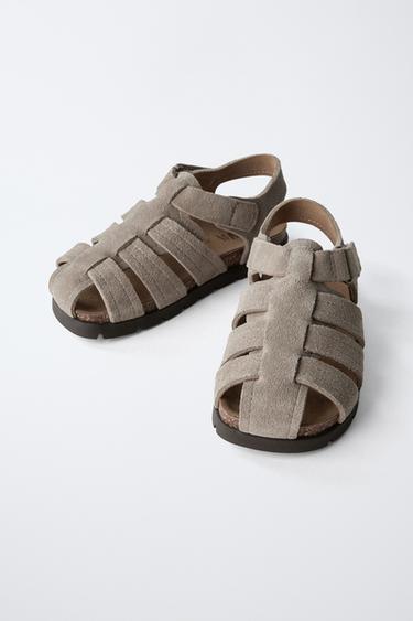 LEATHER CAGE SANDALS -  by Zara - Image 2
