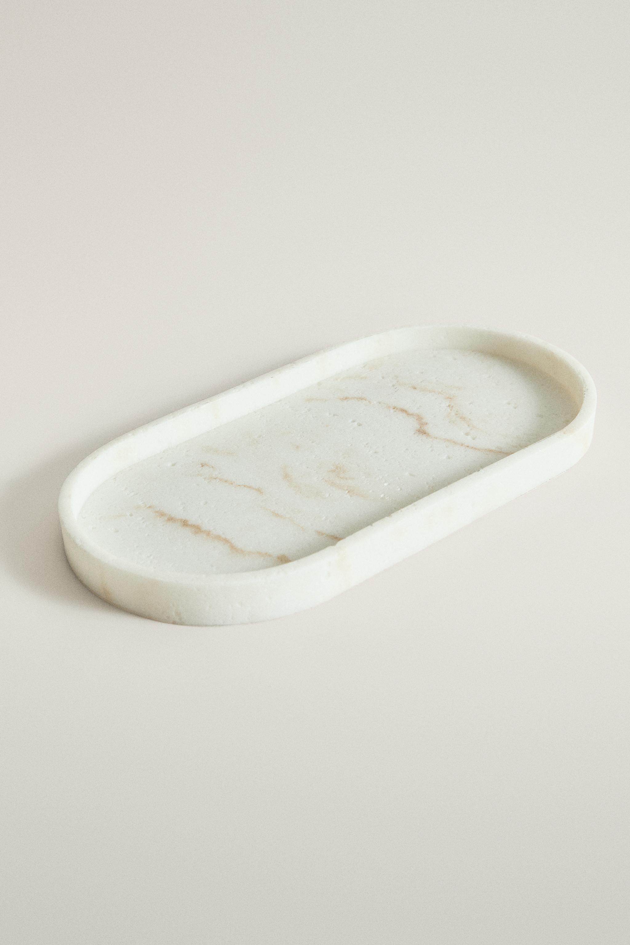 MARBLE-EFFECT BATHROOM TRAY