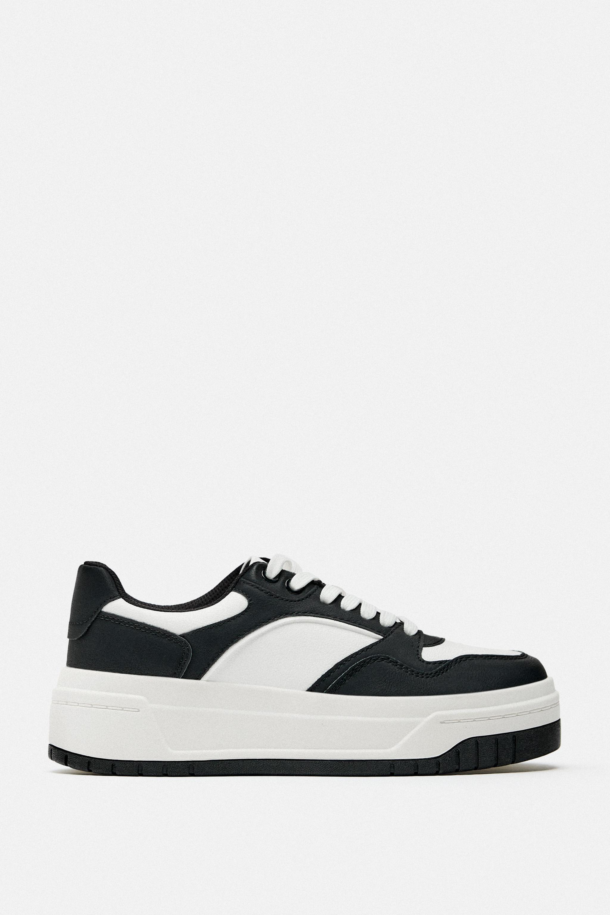 Zara shiny platform sales sneakers