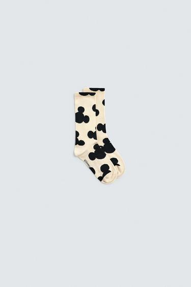 CHAUSSETTES SILHOUETTE MICKEY MOUSE HARRY LAMBERT FOR ZARA X DISNEY - Noir / Écru de Zara - Image 1