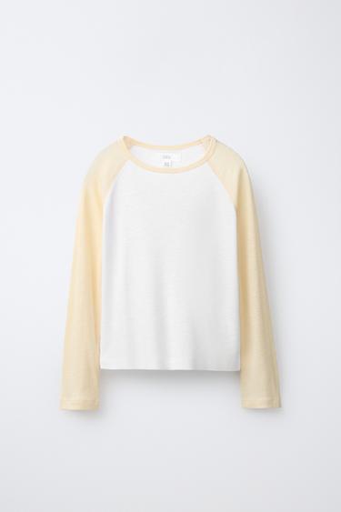 RAGLAN SLEEVE T-SHIRT - Yellow by Zara