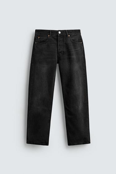 REGULAR FIT STRAIGHT-LEG JEANS - Charcoal by Zara
