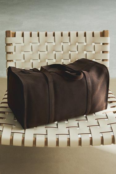 FADED LEATHER TRAVEL BAG - Brown by Zara - Image 5