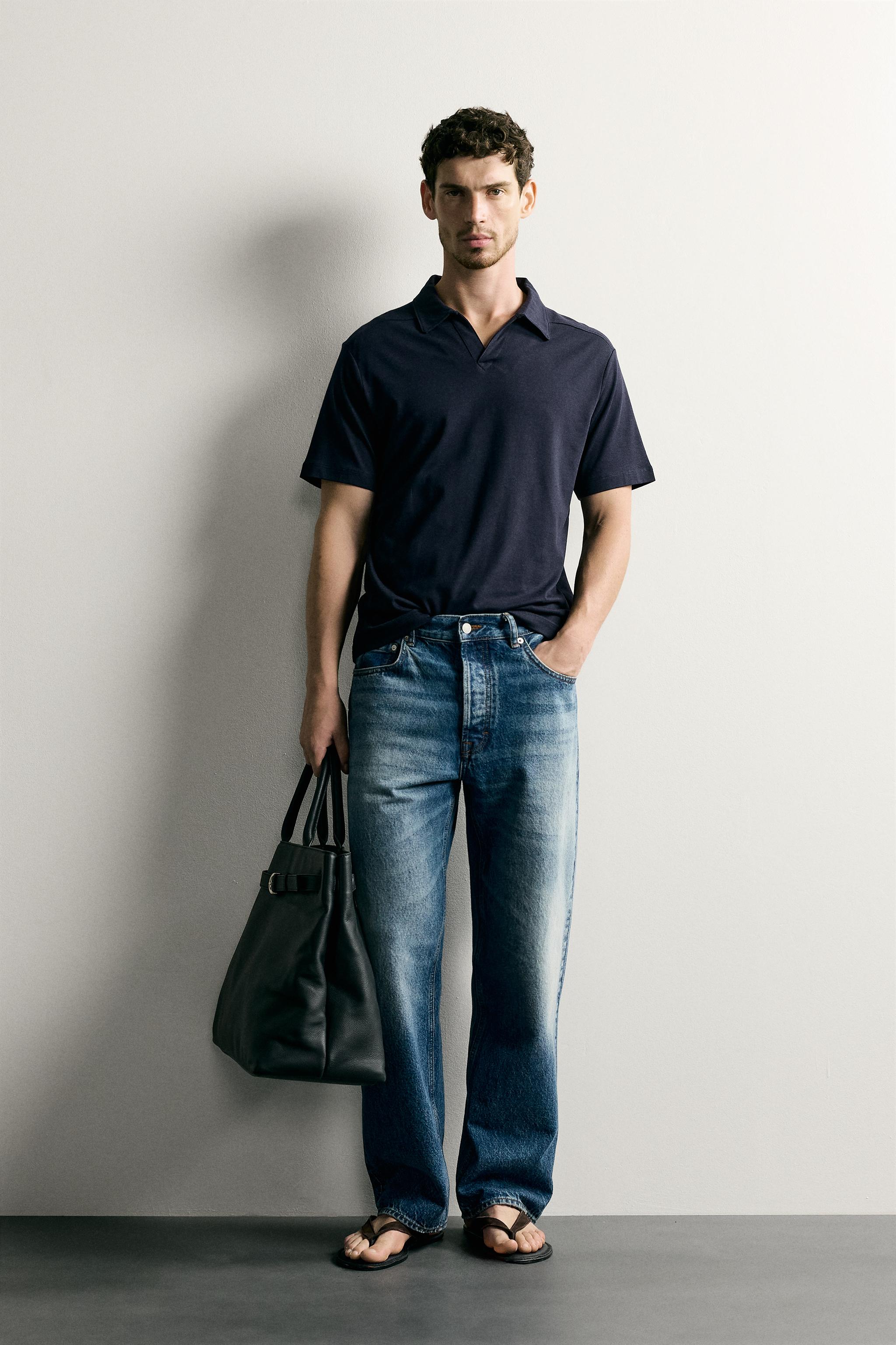 REGULAR FIT STRIPED FLOWY POLO