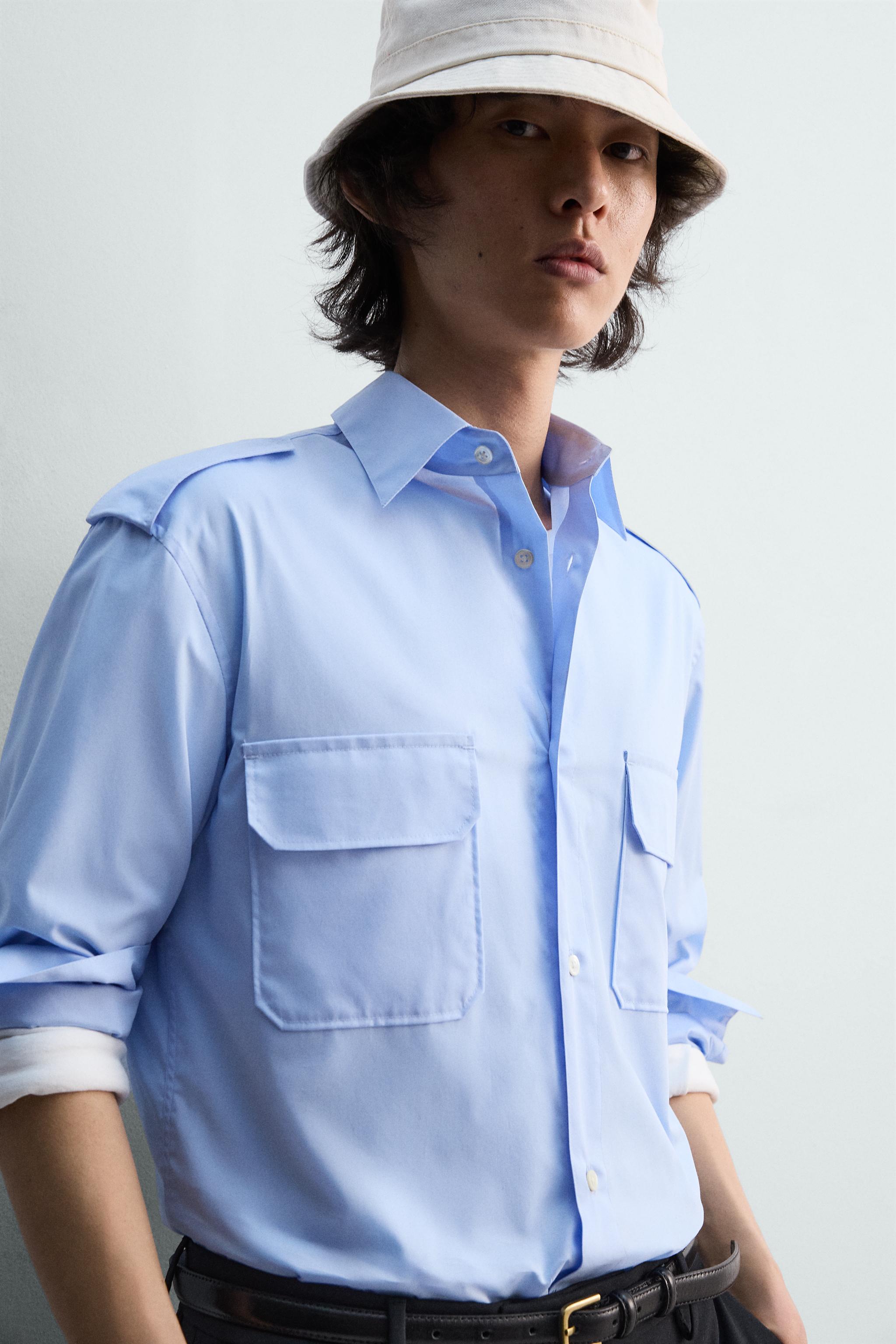 CHEMISE À POCHES ET PATTES