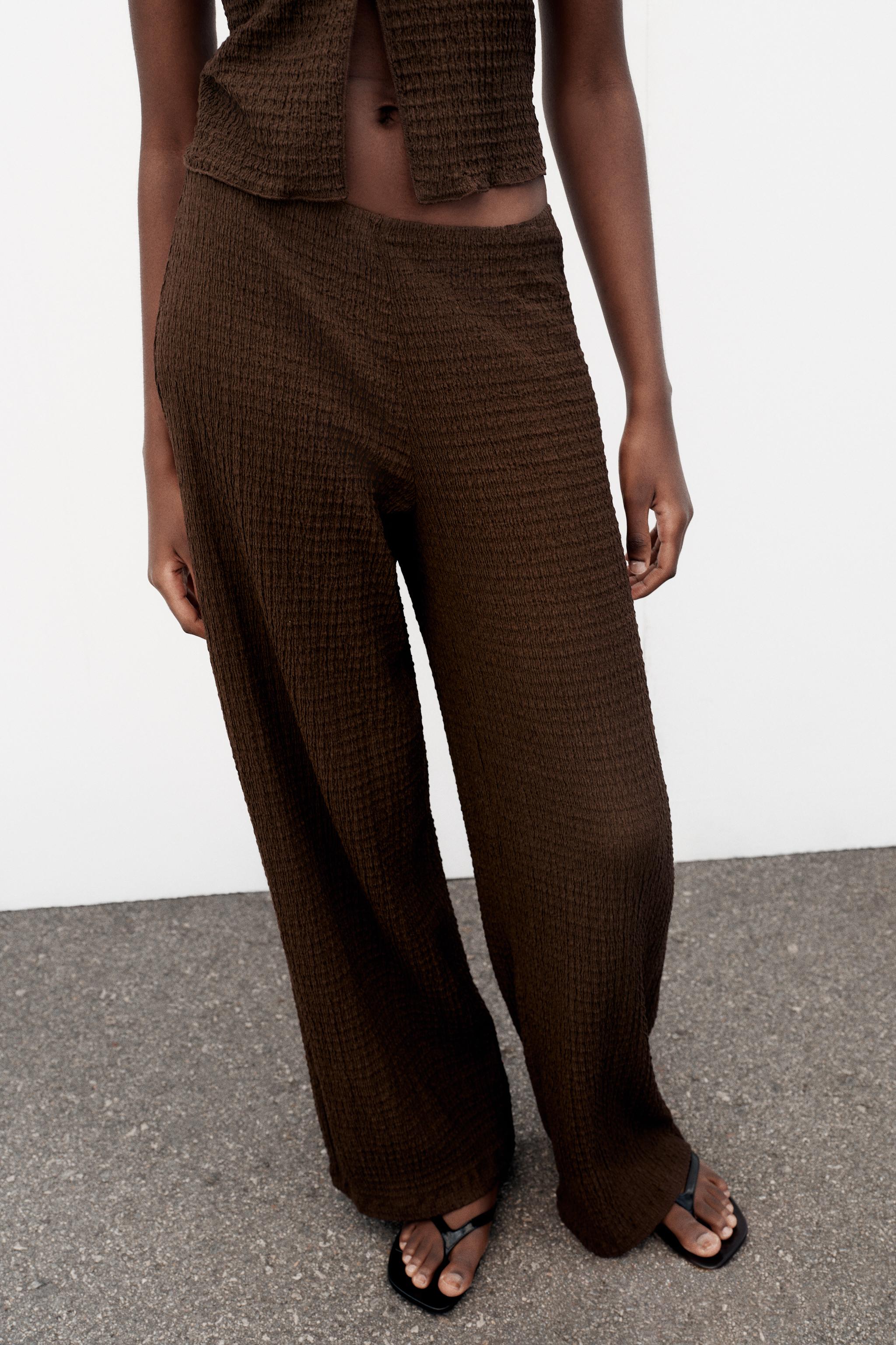 PANTALON DROIT TEXTURÉ