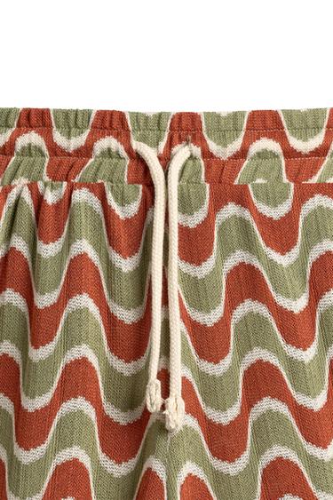 BERMUDA JACQUARD GEOMÉTRICO - naranja-verde de Zara