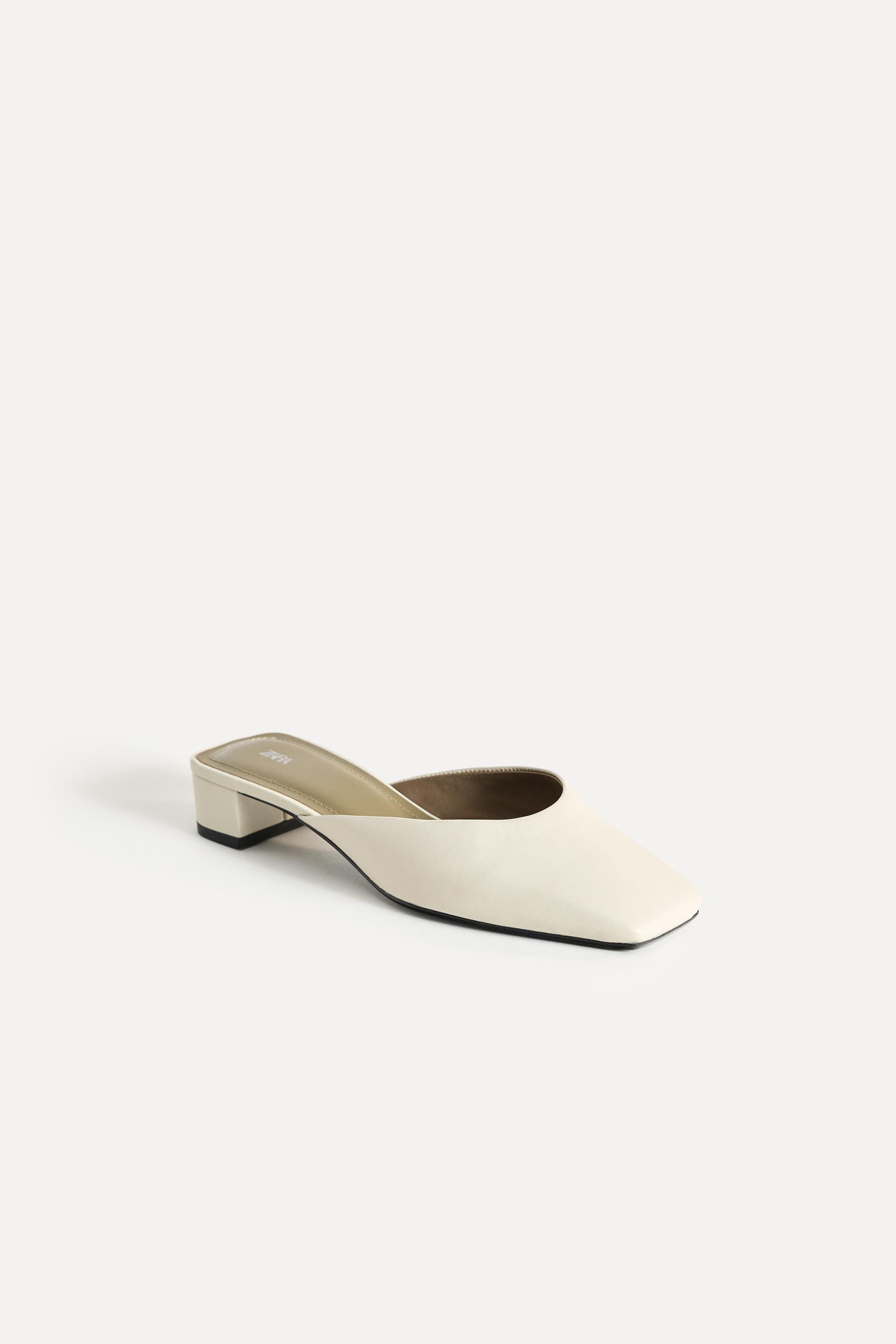 LEATHER HEELED MULES 50TH ANNIVERSARY - White | ZARA United