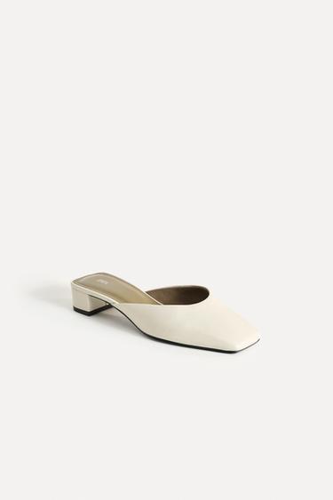 LEATHER HIGH-HEEL MULES 50TH ANNIVERSARY - White by Zara - Image 2